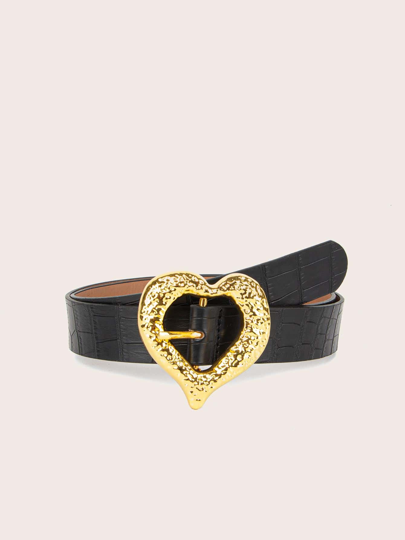 1 Miếng Của phụ nữ Đen Retro Kim loại Hình vẽ trái tâm Thắt lưng , Toàn trận Phong cách Đối với Mặc hàng ngày - màu đen - Xem 1