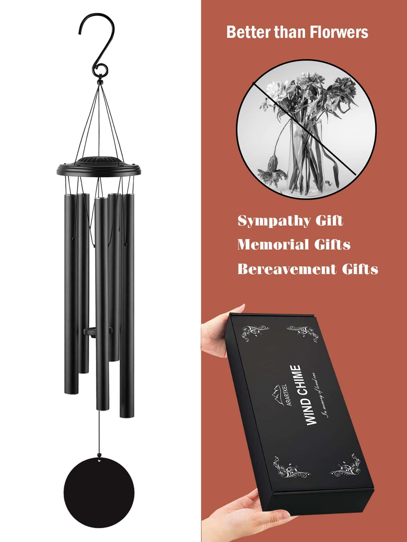 Deep Tone Wind Chimes For Outside,Memorial Wind Chimes For Loss Of