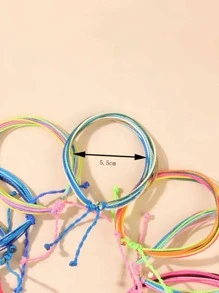 Nam 12 cái/bộ Khối màu Vòng tay , Đối với Đồ trang sức Qủa tặng Và Buổi tiệc - Nhiều màu - Xem 5