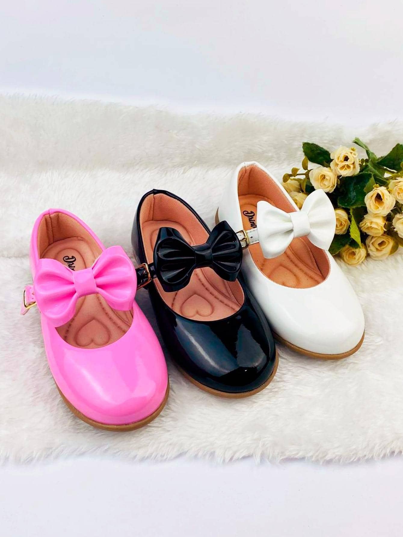 Kit Com 3 Pares Sapatilha Infantil Menina Boneca Direto da Fabrica do 20 ao 34 SPT-505 - Preto e Branco - Visão 1