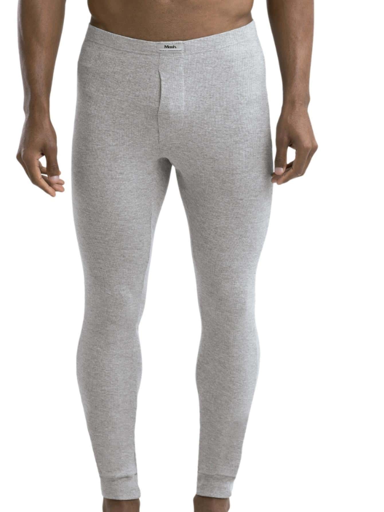Men Thermal Underwear Bottoms - Light Grey - View 1
