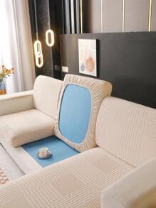 1 tấm bọc đệm ghế sofa màu trơn - Màu vàng - Xem 5