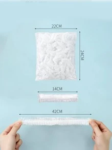 100pcs Disposable Preservation Cover, Leftover Food Preservation Film, Sealing Cover, Refrigerator, Food Preservation, Tableware, Dustproof Cover