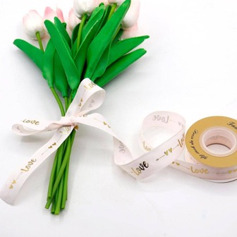 1roll 10 M Letter Graphic Gift Ribbon