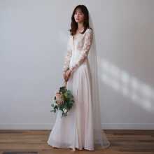 Single Long 2 Meters Plain Yarn Tail Band Hair Comb White Bridal Veil Fall Clothes For Women - White - View 4