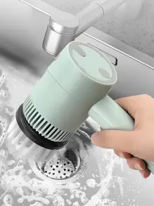 電動清潔刷:強大清潔適用於家用和浴室 - 綠色 - 查看 2