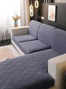 1 tấm bọc ghế sofa thiết kế hình học - Màu xám đen - Xem 2