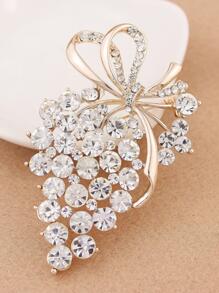 1pc Women Rhinestone Decor Luxury Scarf Pin For Dress Decoration - Gold - View 1