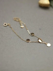 銀盤裝飾，925純銀手鍊，假日首選 - 金黃色 - 查看 3