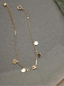 銀盤裝飾，925純銀手鍊，假日首選 - 金黃色 - 查看 1