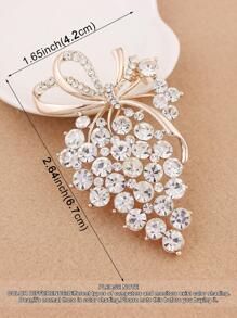 1pc Women Rhinestone Decor Luxury Scarf Pin For Dress Decoration - Gold - View 3