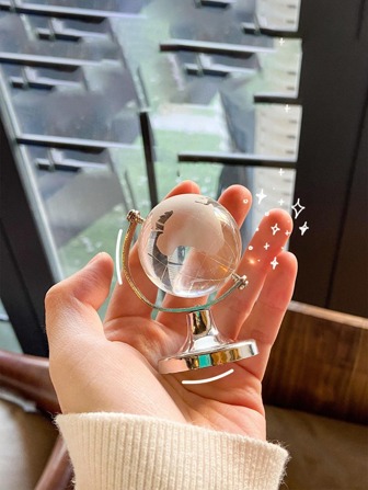 迷你地球儀女孩心創意書桌透明桌子新年禮品