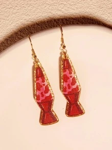Tool Drop Earrings - Hot Pink - View 4