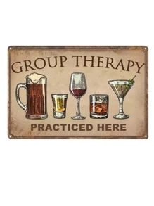 1pc Beer Pattern Plaque - Apricot - View 1