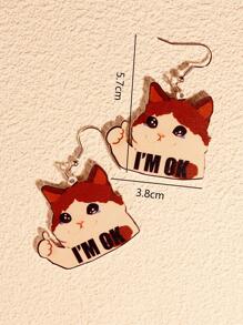 Bông tai thả mèo hoạt hình - con mèo - Xem 2