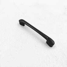 1件套鋁合金櫥櫃現代素色抽屜把手適用於家庭 - 黑色 - 查看 2