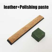 2pcs/set Plastic Polishing Wax & Knife Sharpener, Simple Kitchen Knife Sharpener Set For Kitchen - Army Green - View 4