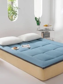 1 pieza liso Colchón simple de tela Colchón para dormitorio - Azul - Ver 2