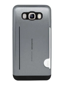 Rugged Use Card Holder Case Cover For Galaxy J7 2016 Guardian - Grey - View 1