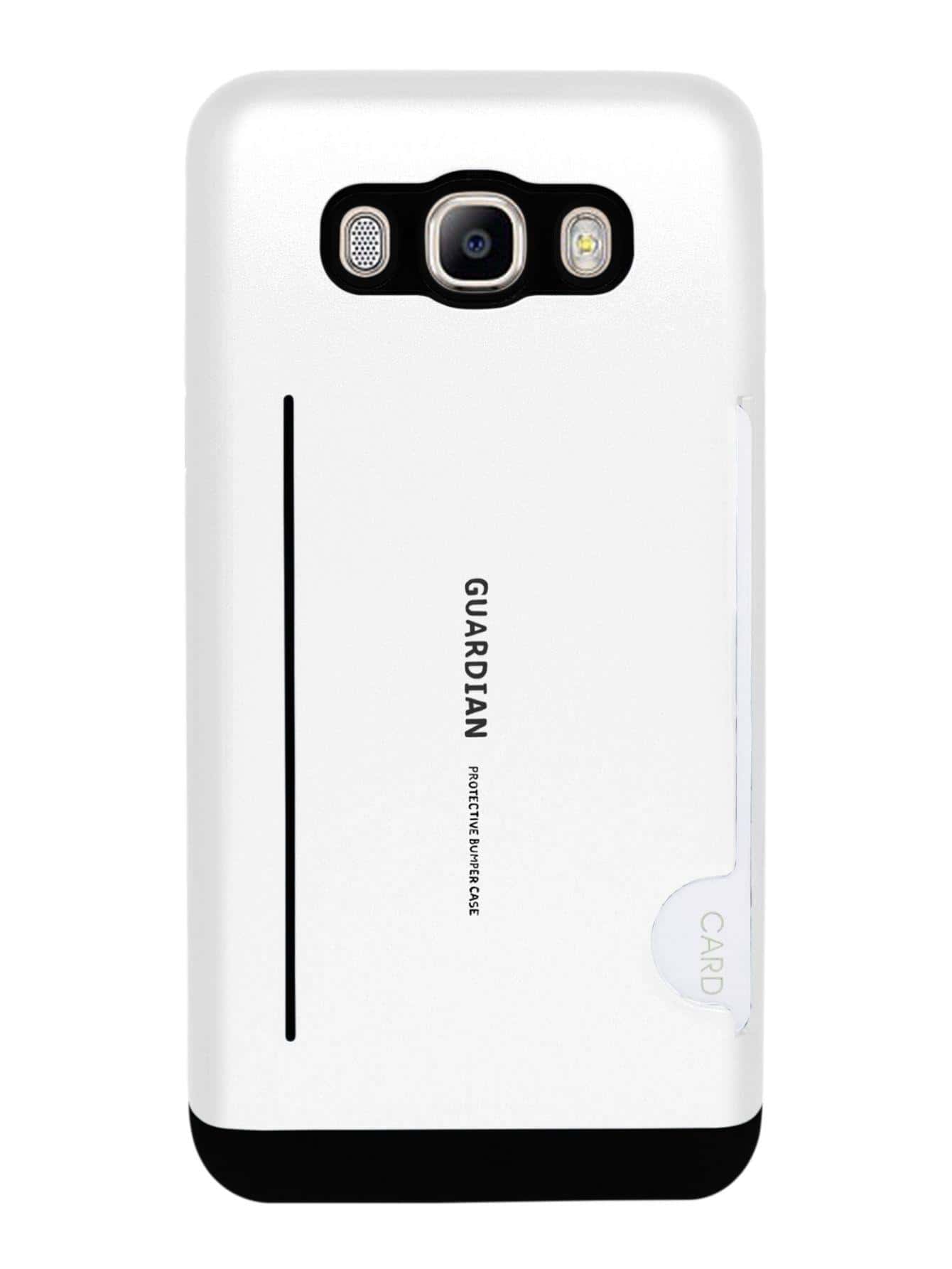 Rugged Use Card Holder Case Cover For Galaxy J7 2016 Guardian - 白色 - 查看 1
