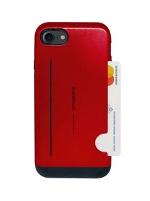 Rugged Use Card Holder Case Cover For Galaxy J7 2016 Guardian - 紅色 - 查看 2