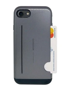Rugged Use Card Holder Case Cover For Galaxy J7 2016 Guardian - Grey - View 2