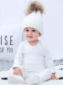 Thermal Set For Babies Months. Ultra Soft Fabric - White - View 1