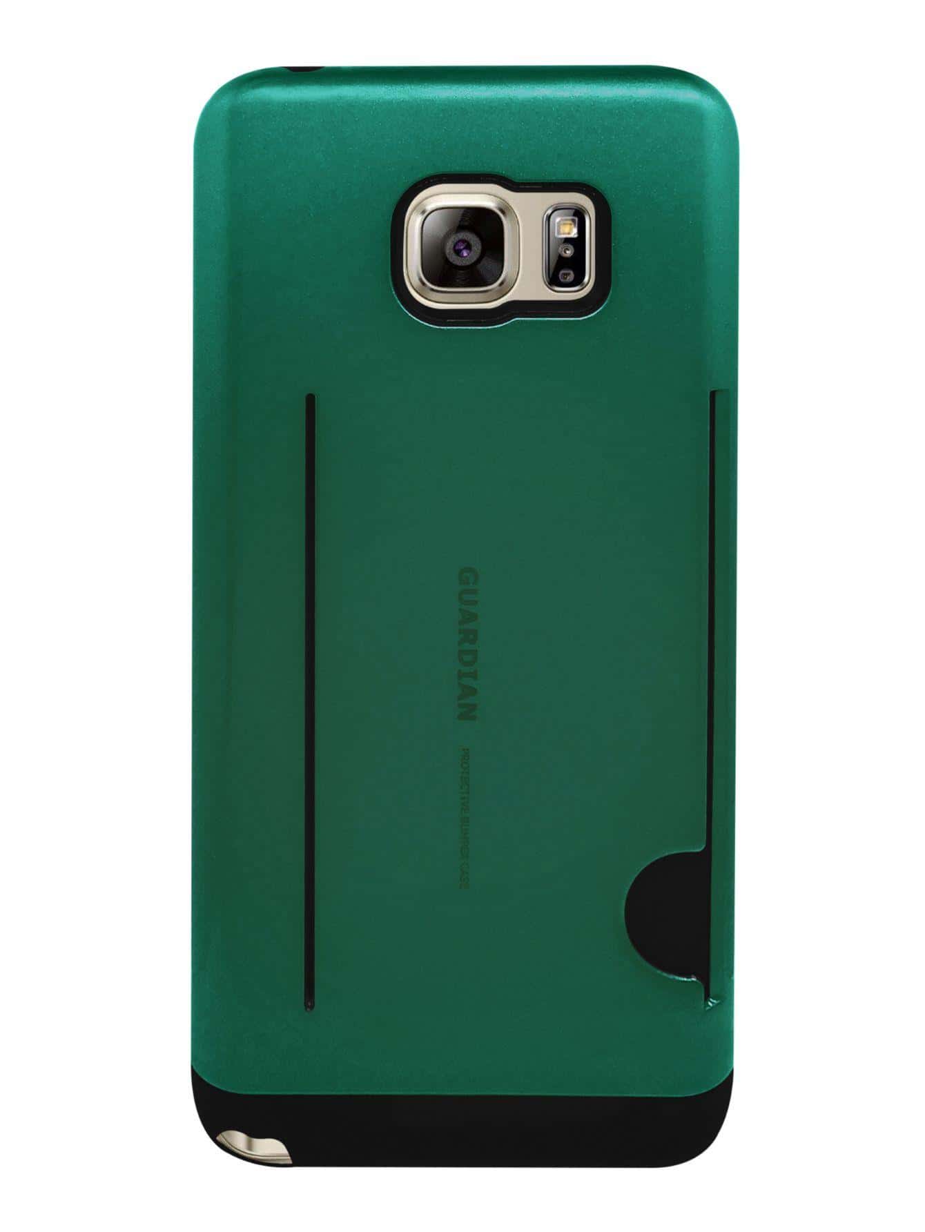 Funda Case Uso Rudo Tarjetero Para Galaxy Note 5 Guardian - Verde Oscuro - Ver 1
