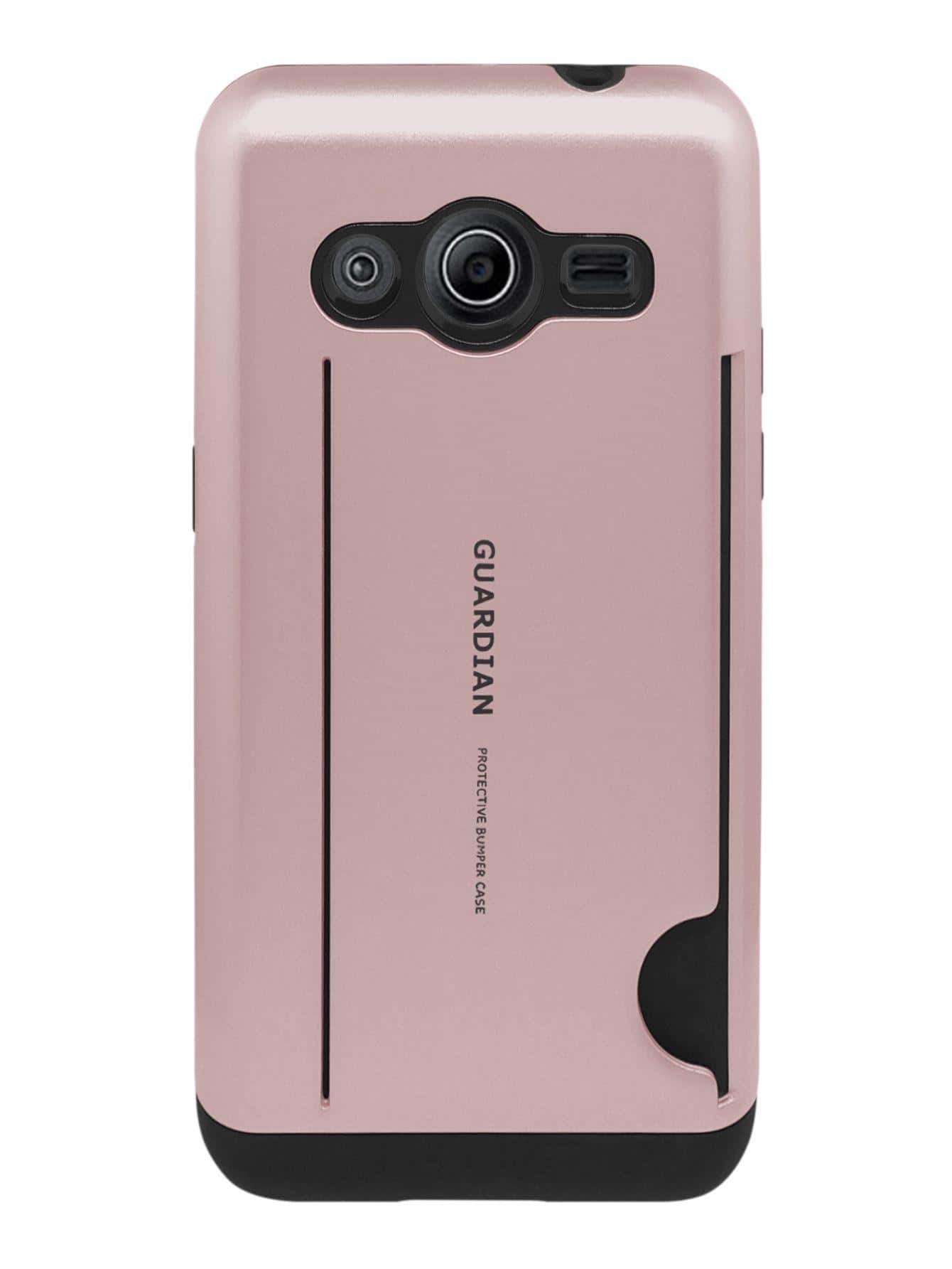 Funda Case Uso Rudo Tarjetero Para Galaxy Core 2 Guardian Mas Mica - Rosa - Ver 1
