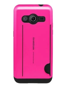 Funda Case Uso Rudo Tarjetero Para Galaxy Core 2 Guardian - Rosa Fucsia - Ver 1