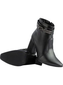 Lumiss Women Fashion Boots - 黑色 - 查看 6