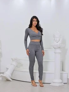Women Two-piece Outfits - Gris - Ver 4
