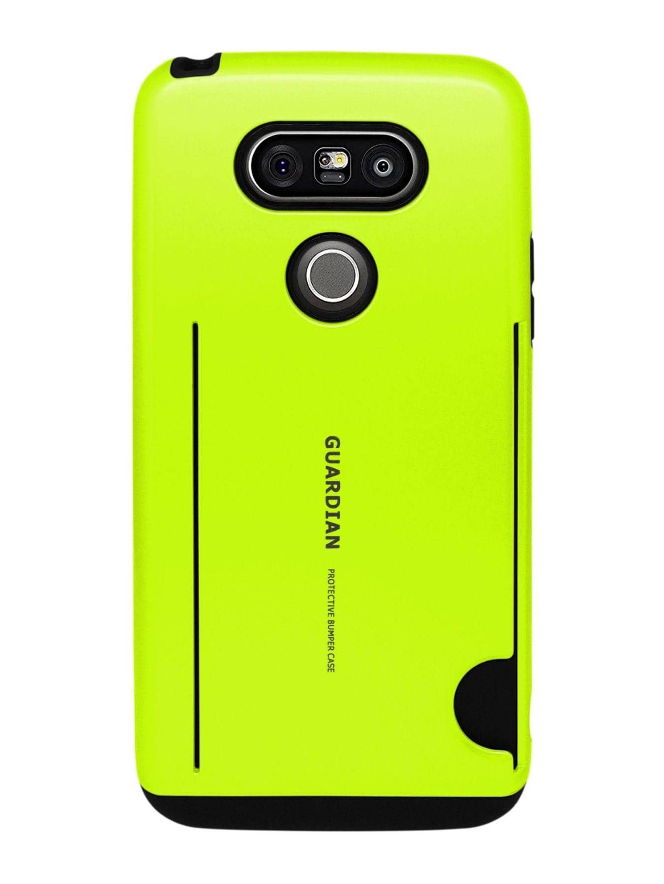 Rugged Use Card Holder Case Cover For G5 Guardian - Lime Green - View 1