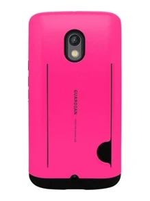 Funda Case Uso Rudo Tarjetero Para Moto X Play Guardian - Rosa Fucsia - Ver 1