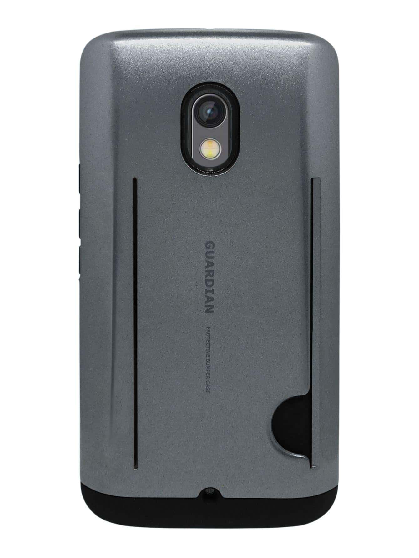 Funda Case Uso Rudo Tarjetero Para Moto X Play Guardian - Gris - Ver 1