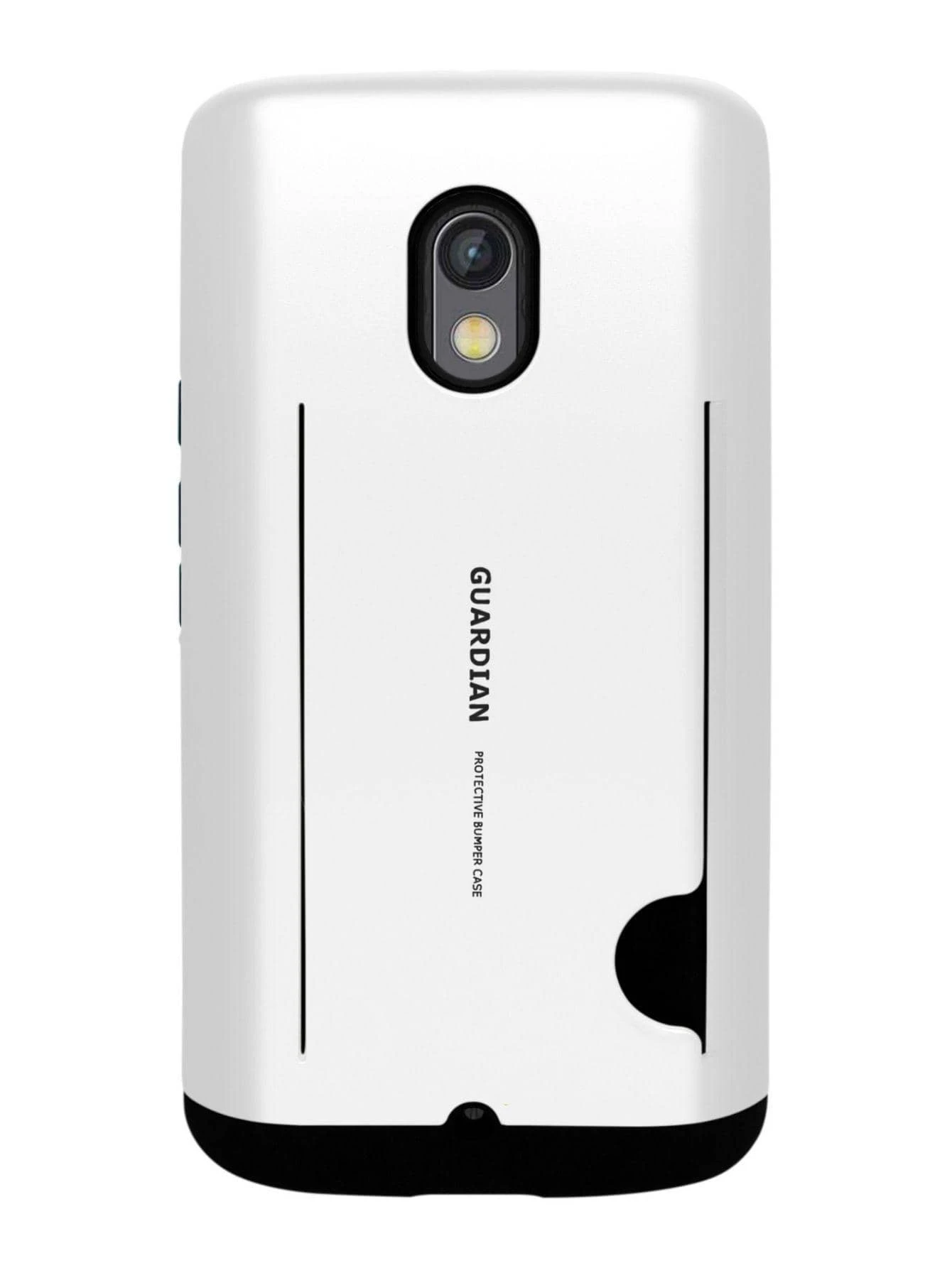 Funda Case Uso Rudo Tarjetero Para Moto X Play Guardian - Blanco - Ver 1
