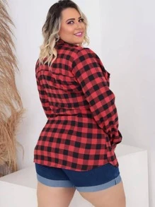 Plus Size Blouses - Đỏ - Xem 2