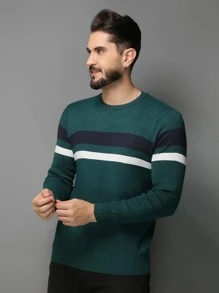 Men Sweaters - Green - View 1