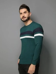 Men Sweaters - Green - View 2