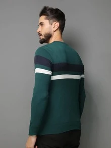 Men Sweaters - Green - View 3