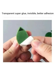 20 Clips Forma De Hoja Para Pared, Guía Plantas. - Verde militar - Ver 3