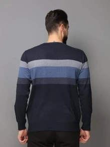 Men Knit Tops - 藍色 - 查看 2