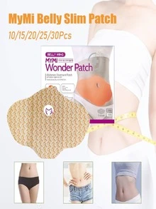 30 Patches Mymi Wonder Slimming And Firming Patch, Abdomen Weight Loss - Beige - View 2