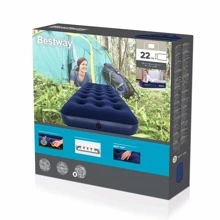 Single Inflatable Air Mattress For Camping 1 Person - Navy Blue - View 5