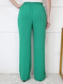 Women Pants - 綠色 - 查看 2