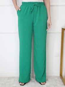 Women Pants - 綠色 - 查看 3