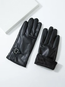 1 Đôi Găng Tay Nữ Chắc Chắn Đa Năng Cho Cuộc Sống Hàng Ngày - màu đen - Xem 3