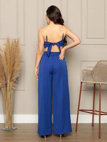 Women Two-piece Outfits - Blue - View 2