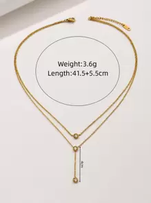 Collier Avec Pendentif Zircone Cubique Décor