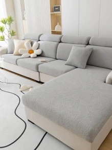 1 cái bọc ghế sofa co giãn thiết kế hình chiếc lá - Màu Xám nhạt - Xem 1